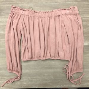 Pink Off the Shoulder Top